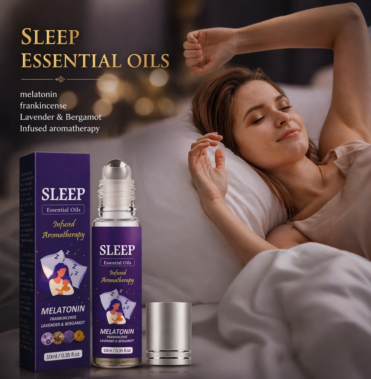 Magnesium & Lavender Sleep Roll-On – Fall Asleep Faster, Wake Up Restored