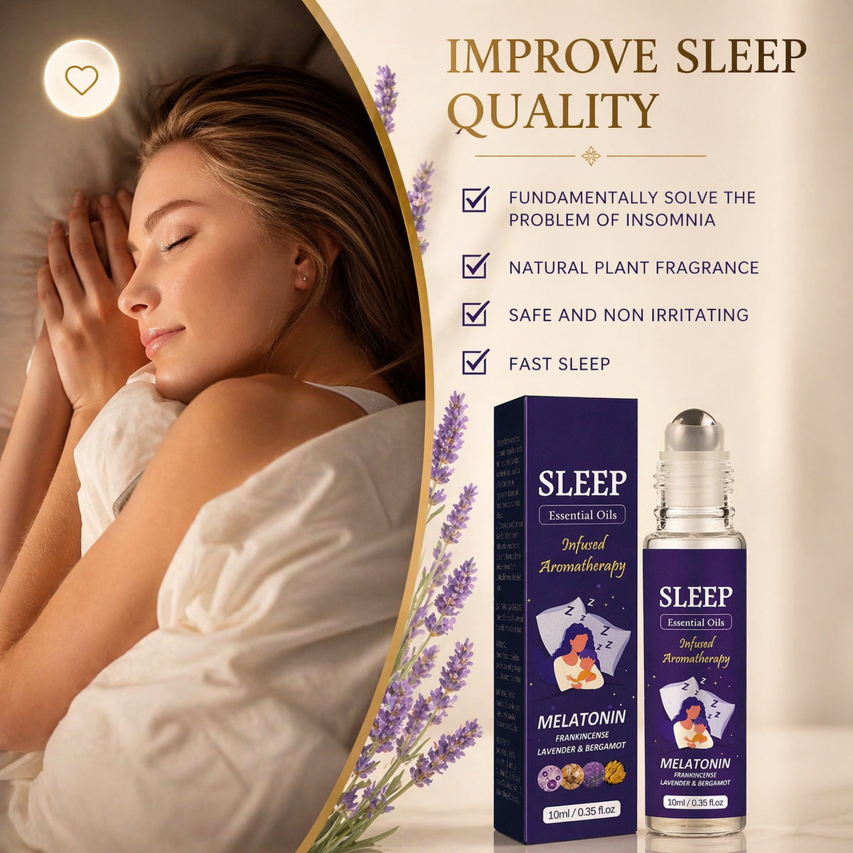 Sleep Roll-On with Melatonin and Lavender by Mama Bear Oasis – view 2