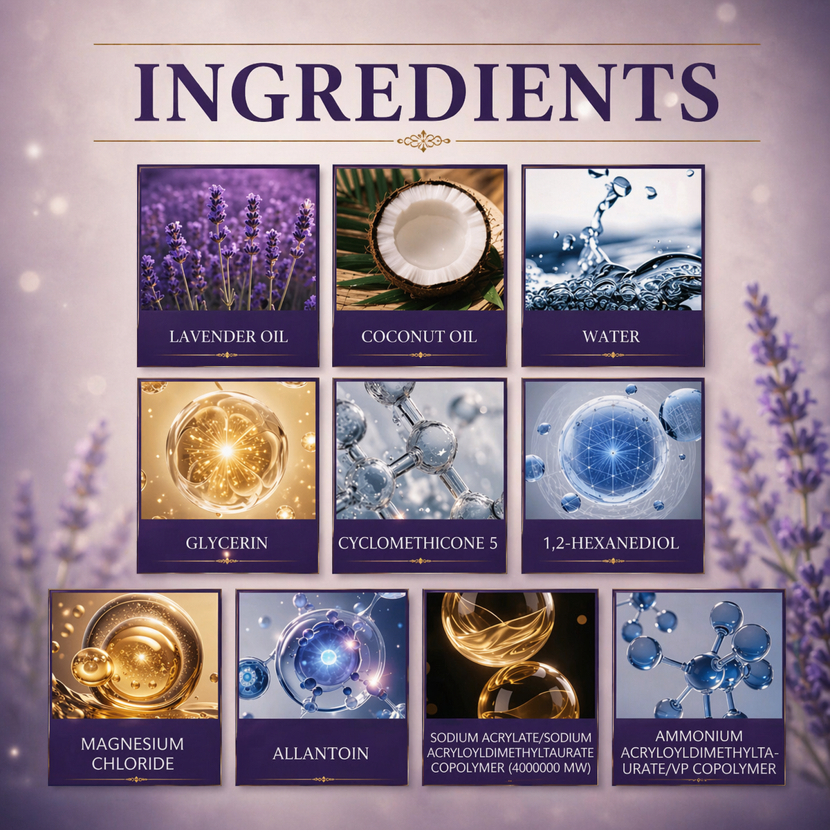 Magnesium Lavender Cream by Mama Bear Oasis – ingredients