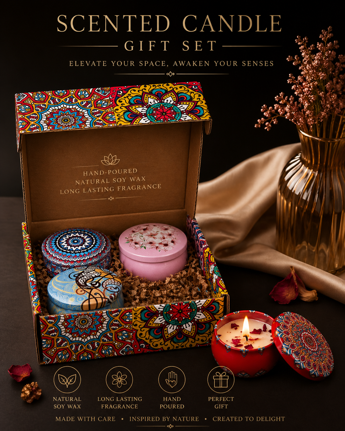 Lavender Soy Candle Gift Set by Mama Bear Oasis – view 3
