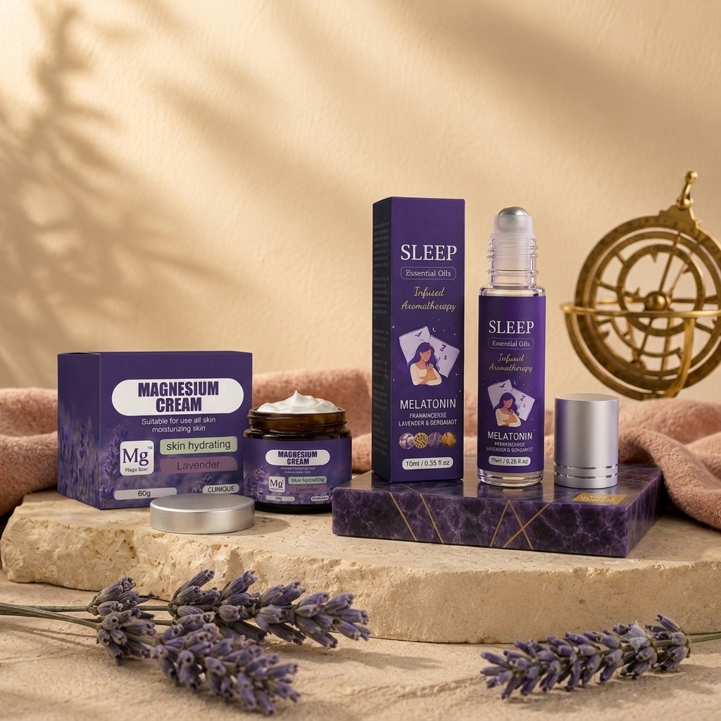 The Deep Sleep Bundle - Magnesium Cream and Sleep Roll-On by Mama Bear Oasis